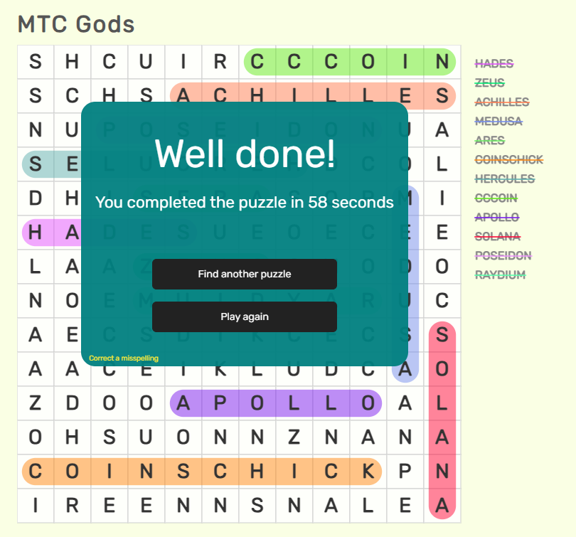 McDooi's tweet photo. 7th Quest: Crossword Puzzle! @MetaTattooClub
Thank you @Maugie_Games for hosting weekly games!
Thank you @CCCoinonSOL / @Coins_Chick for the prizes!
Lets go #TeamWraith!
๐๐ฅ https://t.co/A7ZM7XmLpQ