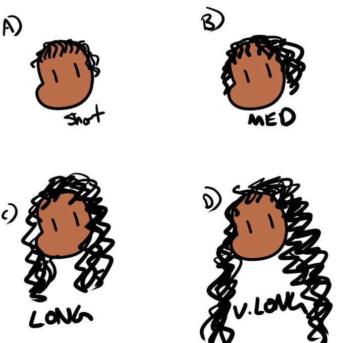 OK so character poll #8!   So we decided she has wavy hair! =D How long should it be? https://t.co/l