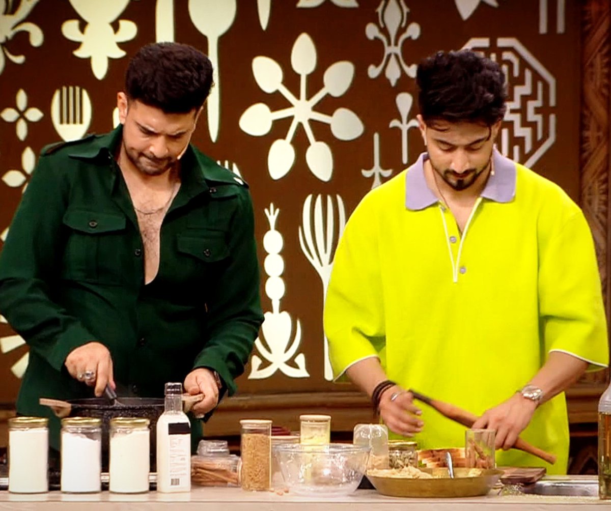nehhaaa__'s tweet photo. Karan &amp; Faizu🔥💚

#KaranKundrra #LaughterChefs https://t.co/D0qXgNEJ6A