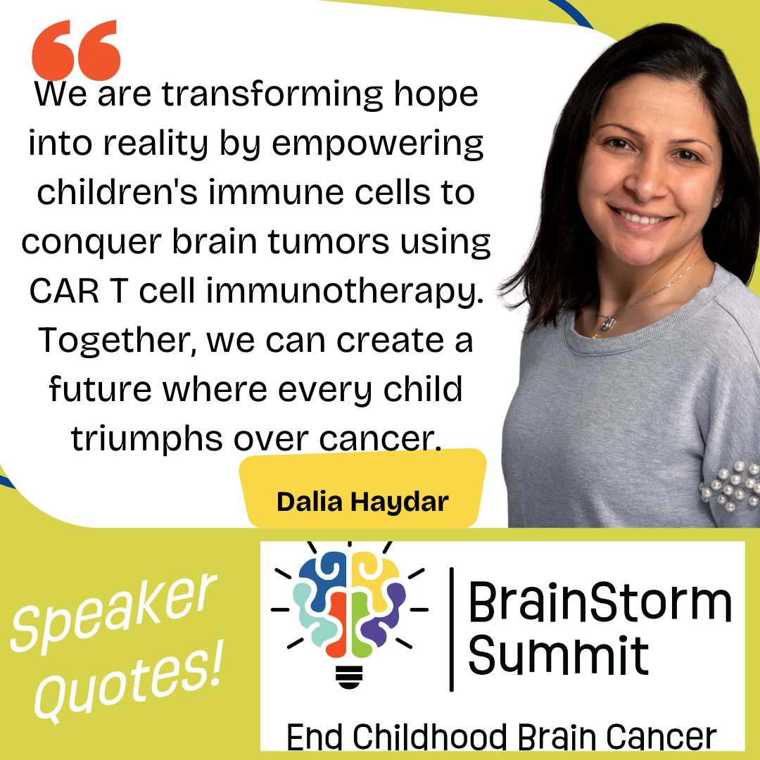 Together, we can create a future where every child triumphs over cancer. #BrainStormSummit #CancelChildhoodCancer