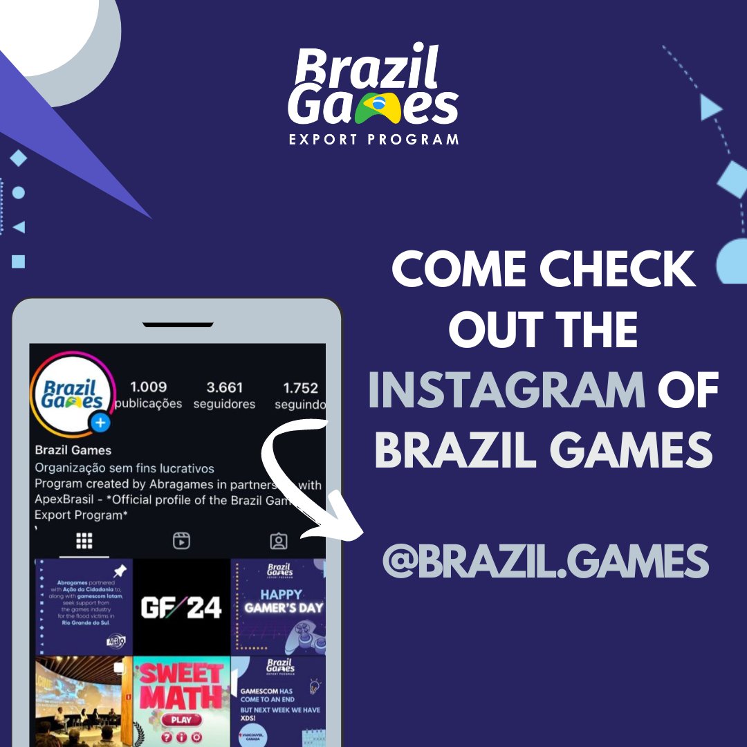 🕹🇧🇷Brazil Games #brazilgames (@brazilgames_org) on Twitter photo Don't miss out on anything from Brazil Games! Follow us on Instagram <a href="/brazil/">Tiffany Huggins</a>.games, where we keep you updated on everything about our program, showcase all the events we participate in, and regularly post exciting opportunities and new Brazilian games for you to discover! Don't miss out on anything from Brazil Games! Follow us on Instagram <a href="/brazil/">Tiffany Huggins</a>.games, where we keep you updated on everything about our program, showcase all the events we participate in, and regularly post exciting opportunities and new Brazilian games for you to discover!