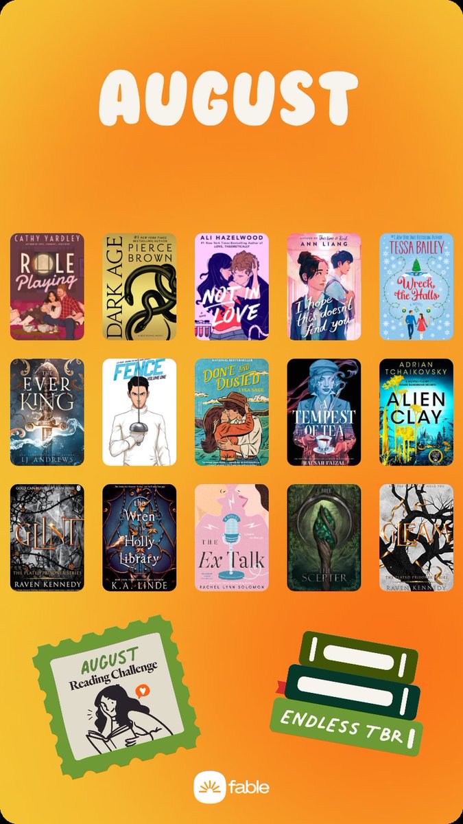 deiann's tweet photo. My August reading wrap up from Fable! Battleathon was a blast, it'll be interesting to see whether The House of Wings takes 2nd or 1st place! Go Wings! ๐ชถ๐๐ป #Fable #Augustwrapup #Battleathon https://t.co/GBugrLM0AG