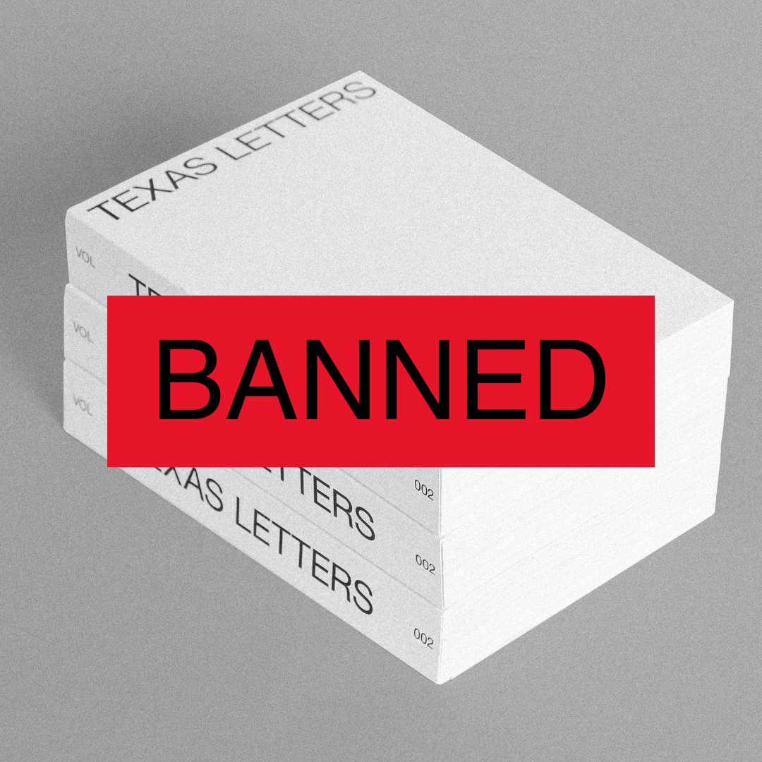 TEXAS LETTERS VOLUMES 1 &amp; 2 HAVE BEEN BANNED BY THE TEXAS DEPARTMENT OF CRIMINAL JUSTICE (TDCJ) ACROSS ALL 101 UNITS STATEWIDE

#BannedBooks #BannedBooksWeek #ReadBannedBooks #solitaryconfinement #Texas  #texasletters