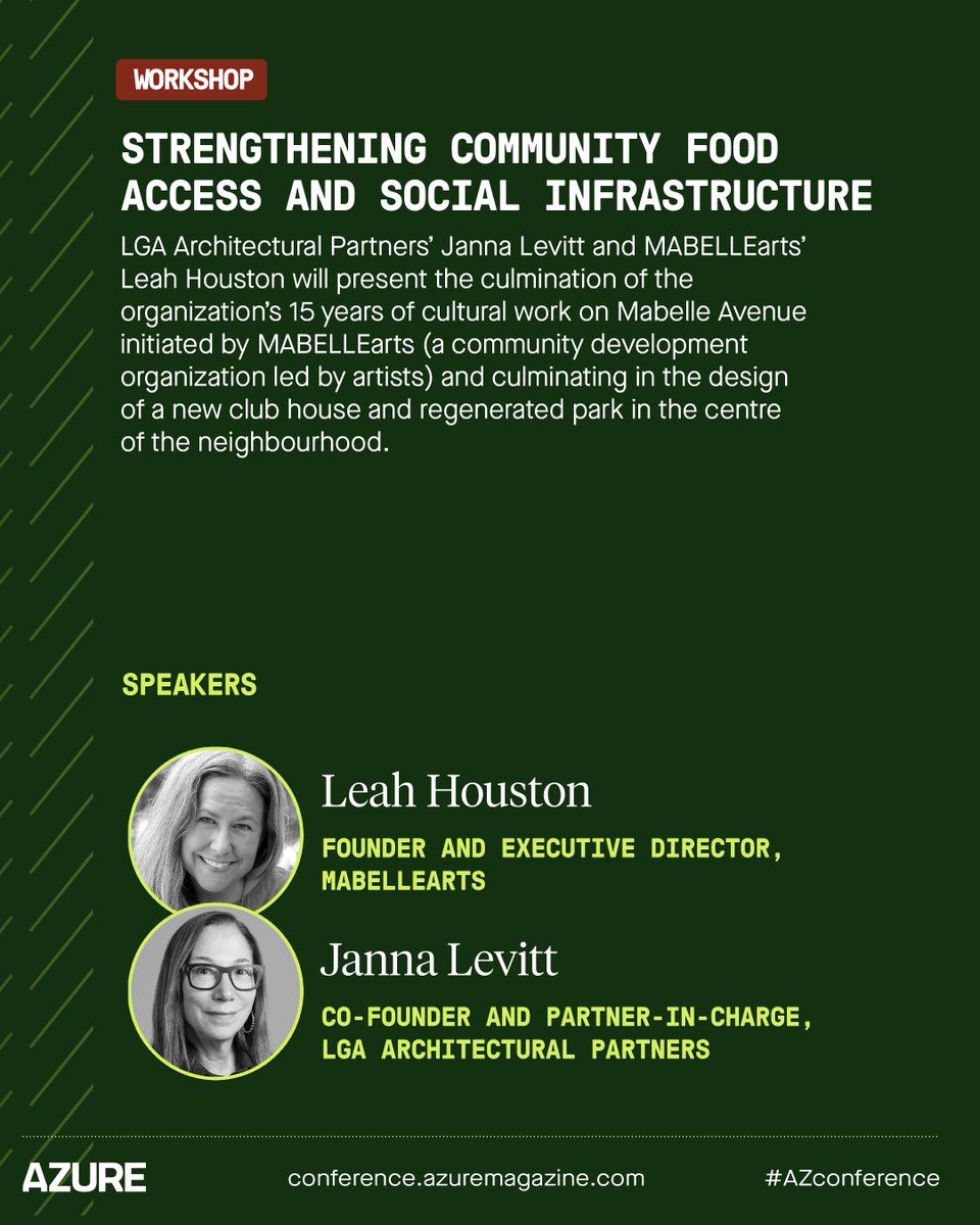 Don’t miss AZURE’s two-day conference on climate change mitigation in architecture and design. See the full list of speakers and CEU-accredited sessions and save your seats now! #AZconference

eventbrite.com/e/humannature-…