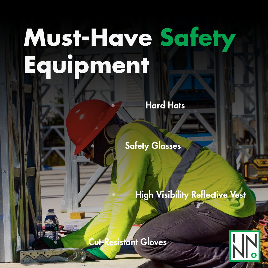 Don’t compromise on #safety. 

🧤Cut-Resistant Gloves: For hand protection.
👓 Safety Glasses: Keep your eyes safe
👷‍♂️ Hard Hats: Protect your head
🔶 High Visibility Reflective Vest: Stay visible on-site

#InnoMetalStuds #InnoAtNASDAQ #LGS #construstion #SafetyFirst