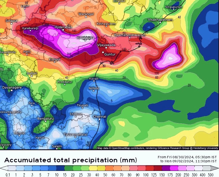 HYDERABAD Weatherman (@hydmeterologist) on Twitter photo #HyderabadRains UPDATE ⚠️
(31 Aug - 2 Sep)
WEEKEND RAINFALL ⛈️ ALERT!
An LPA has formed in BOB,
Hence Moderate-Heavy Rainfall 🌧 accompanied by Thunders ⚡ very likely over most places of the City in next 72 hours.
Rainfall around 100mm can be expected!
<a href="/HiHyderabad/">Hi Hyderabad</a> #HyderabadRains UPDATE ⚠️
(31 Aug - 2 Sep)
WEEKEND RAINFALL ⛈️ ALERT!
An LPA has formed in BOB,
Hence Moderate-Heavy Rainfall 🌧 accompanied by Thunders ⚡ very likely over most places of the City in next 72 hours.
Rainfall around 100mm can be expected!
<a href="/HiHyderabad/">Hi Hyderabad</a>