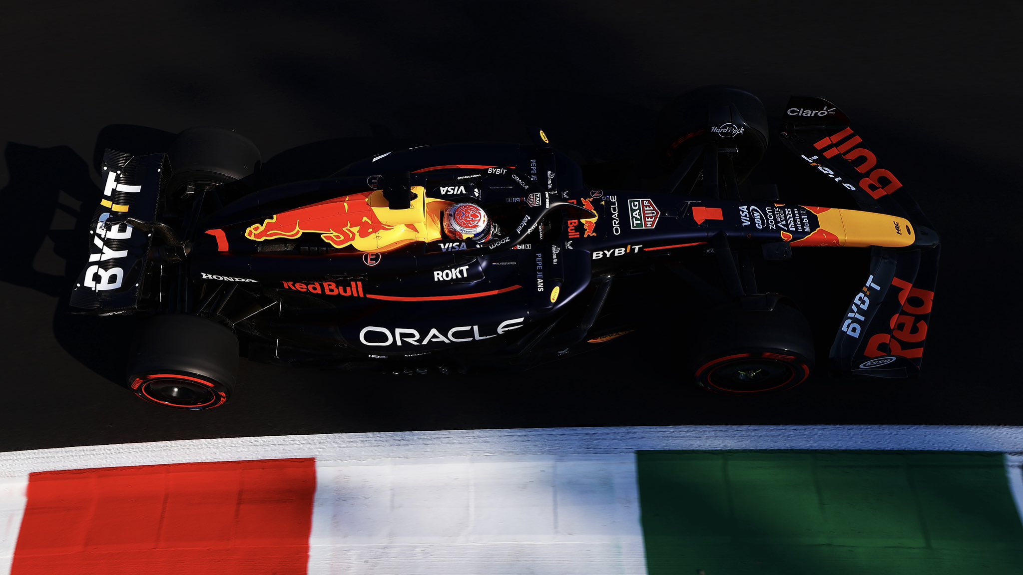 Max Verstappen drives during FP2 at the Italian GP, 2024.