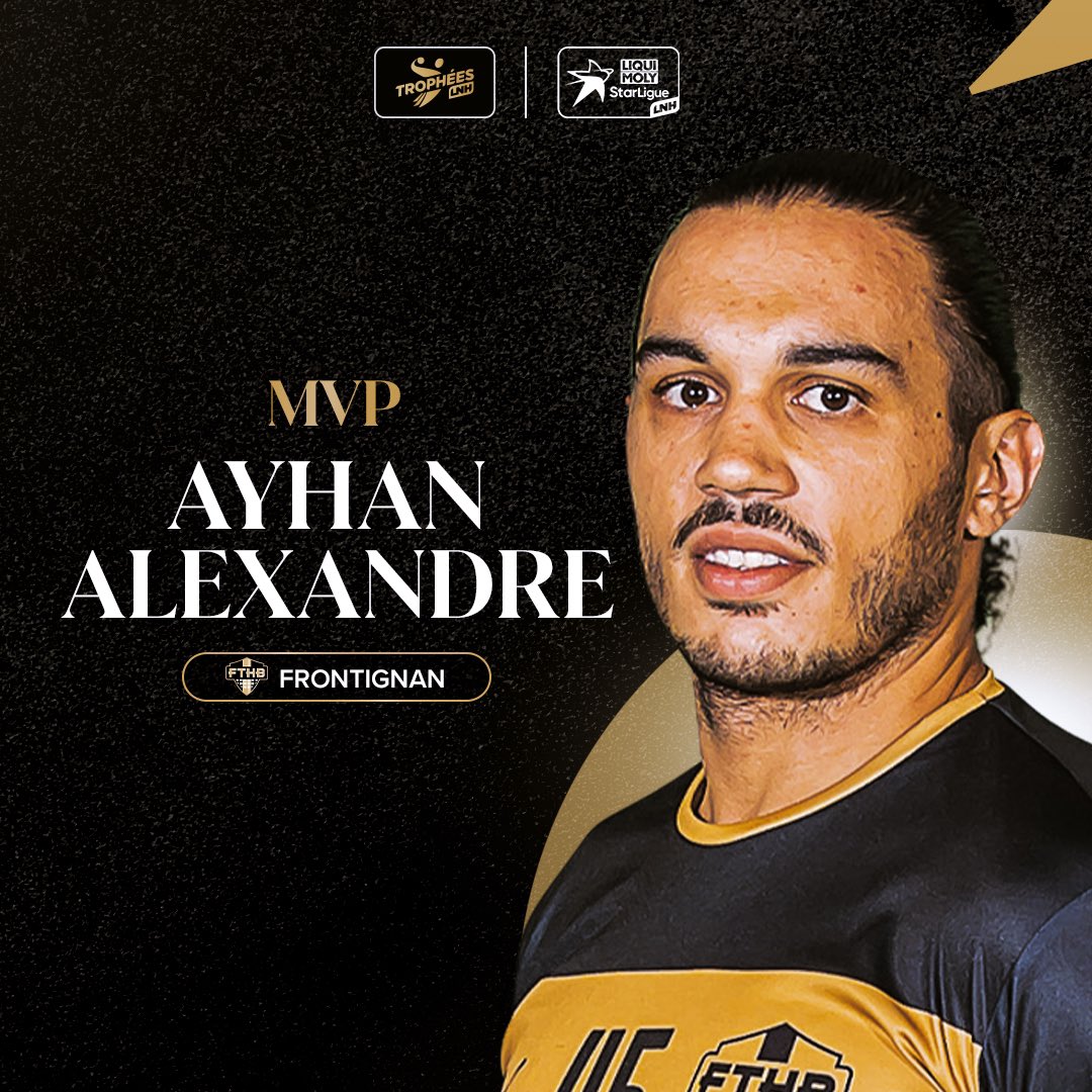 LNHofficiel's tweet photo. Ayhan Alexandre est élu meilleur joueur de ProLigue ! ✨🏆

#TropheesLNH https://t.co/FC6uQkfVVp