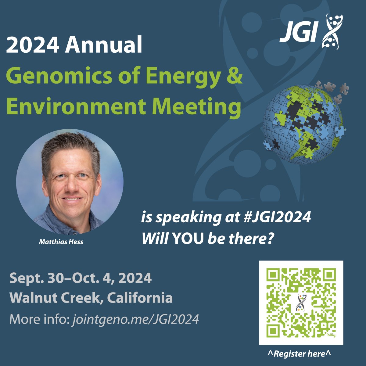 Don’t miss <a href="/TheHessLab/">Matthias Hess</a> of <a href="/ucdavis/">UC Davis</a> on “Insights into genetic features that might provide rumen bacteria w/competitive advantages under conditions of methanogenesis suppression” at this year’s #JGI2024 Annual Meeting!
REGISTER: jointgeno.me/JGI2024_Reg
INFO: jointgeno.me/JGI2024