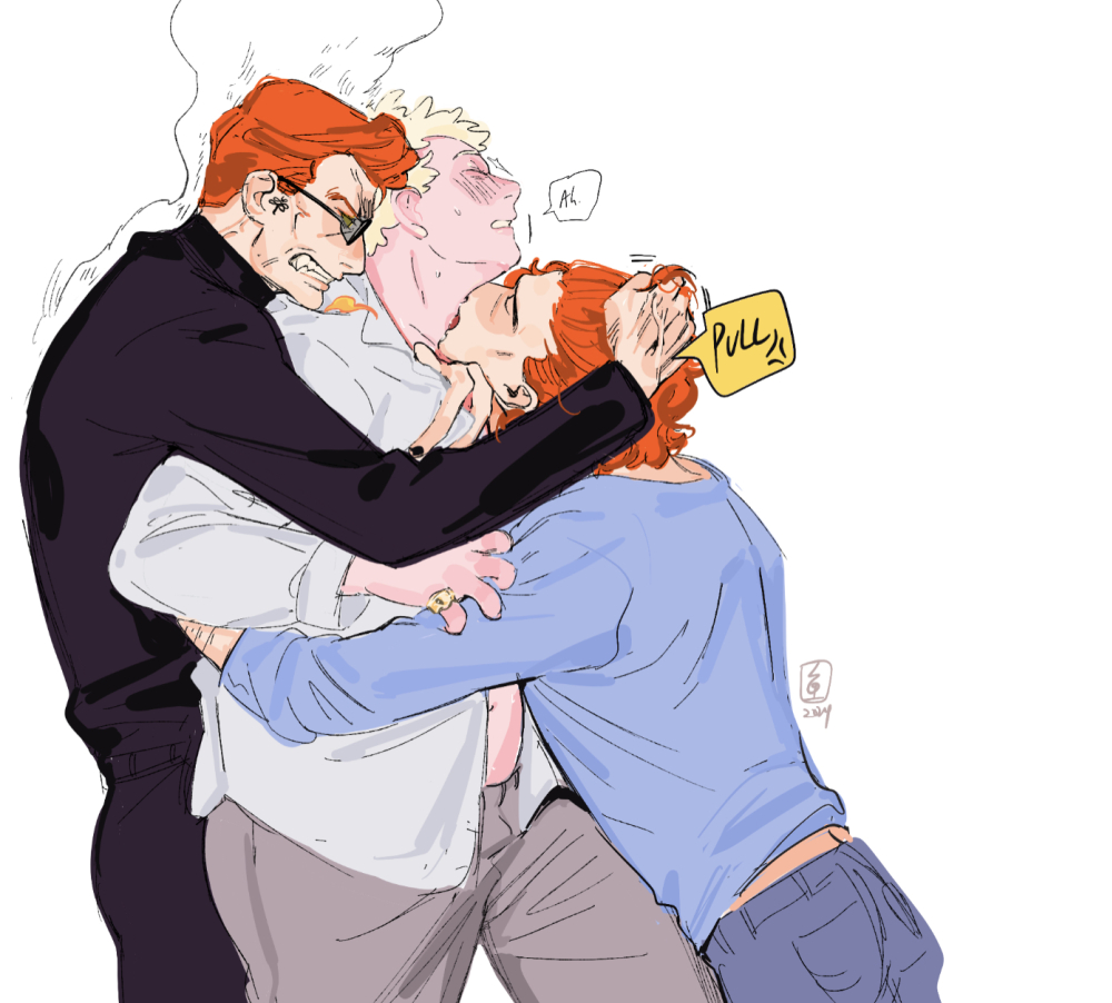 uuu10110's tweet photo. Territorial defense
#GoodOmensFanArt https://t.co/0ddbKIbMMq