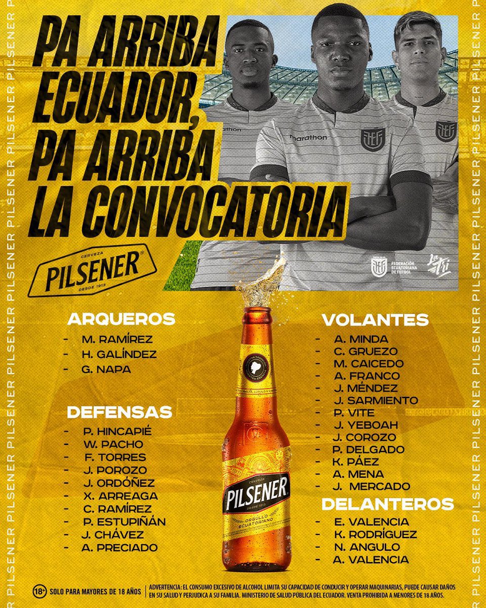 milgrauinter's tweet photo. 🇪🇨 𝐂𝐎𝐍𝐕𝐎𝐂𝐀𝐃𝐎 | Enner Valencia é convocado pelo Equador. 🇪🇨

Ele disputará as Eliminatórias contra Brasil (🇧🇷) e Peru (🇵🇪) nos dias 6 e 10/9. 🗓

(📸: Reprodução) https://t.co/MY4JcDUIUE