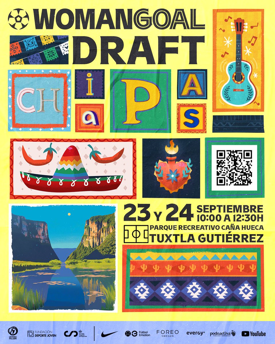 ¡Ya puedes inscribirte al Draft de WomanGoal en Chiapas! 🇲🇽🤩 

Regístrate ya GRATIS: forms.gle/sYAGrXr5XrG5r2…

Fechas: 23 y 24 de septiembre 

Localización: Parque Recreativo Caña Hueca Tuxtla Gutiérrez 

¡Nos vemos! 👋🏼

Gracias por colaborar con nosotros, Bisonte Deportes. ✨