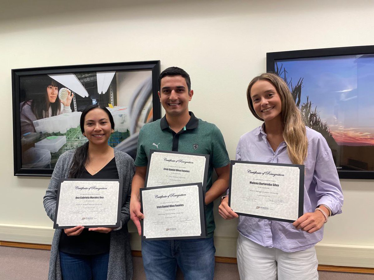 Dan Quinn (@purduecorn) on Twitter photo The Corn Agronomy team grad students stocking up on some department awards/scholarship hardware today. Very proud of them and the work they do.
<a href="/erickoliva95/">Erick Oliva</a> <a href="/a_moralesona/">Ana Morales Oña</a> <a href="/M_Bartaburu/">Malena Bartaburu</a> <a href="/PurdueAg/">Purdue Agriculture</a> <a href="/PurdueAgronomy/">Purdue Agronomy</a> The Corn Agronomy team grad students stocking up on some department awards/scholarship hardware today. Very proud of them and the work they do.
<a href="/erickoliva95/">Erick Oliva</a> <a href="/a_moralesona/">Ana Morales Oña</a> <a href="/M_Bartaburu/">Malena Bartaburu</a> <a href="/PurdueAg/">Purdue Agriculture</a> <a href="/PurdueAgronomy/">Purdue Agronomy</a>