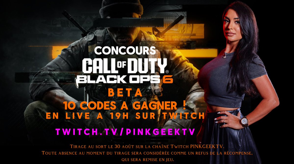 Ceux qui n’auront pas eu la chance de gagner sur X ! 
Vous allez avoir une seconde chance 🍀 sur ma chaîne Twitch ❤️ <a href="/CallofDutyFR/">Call of Duty France</a> <a href="/CallofDuty/">Call of Duty</a> #AD