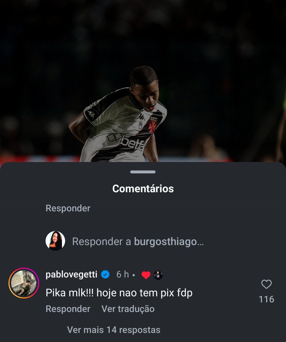 vascaodazoeira's tweet photo. Comentários do Vegetti nas publicações dos companheiros
Nosso Capitão é resenha demais kkkkkkkkkkkkkkkkkkkkkkkkkk https://t.co/DTTamrNCRX