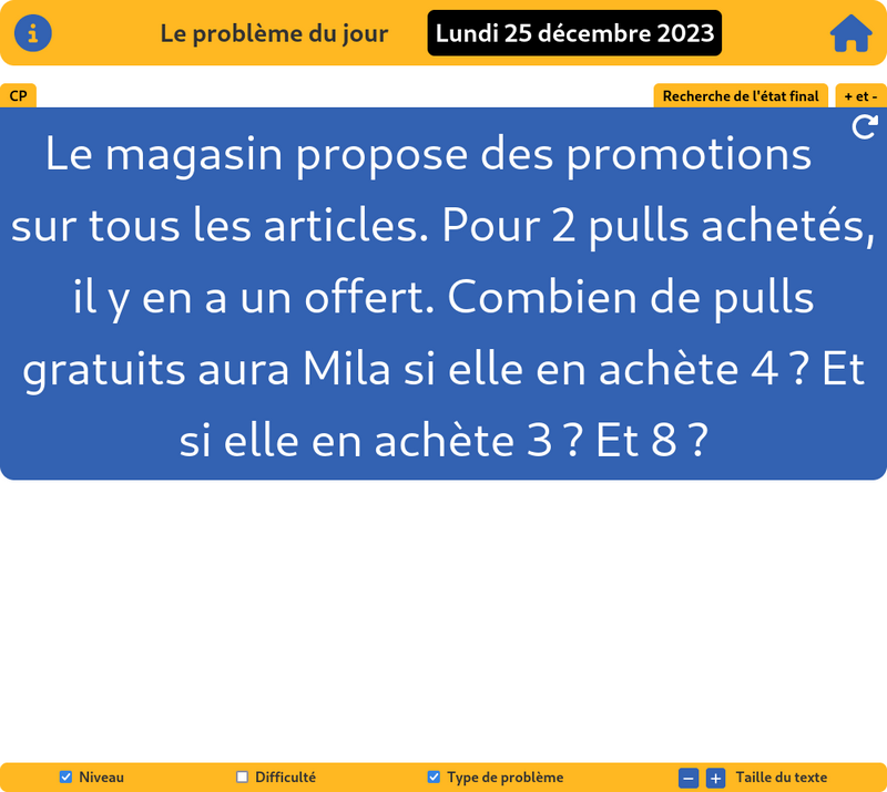 mathsenvie's tweet photo. 📢  Vous cherchez un rituel de problèmes pour vos élèves ?

✅ Gratuit
✅ Pour chaque jour d'école
✅ Du CP au CM2
✅ 6000 problèmes
✅ Structuré selon une typologie
✅ Permettant de différencier
✅ Pour classes en simple niveau et en multi-niveau

▶️ https://t.co/fOa02rjPP7 https://t.co/KKvD1rmcEs