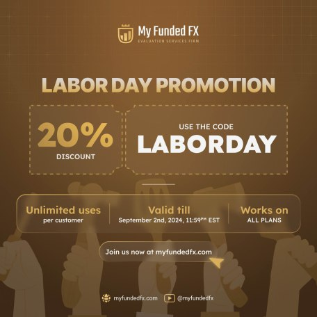 mffxprop's tweet photo. Labor Day Special: Enjoy 20% OFF! 🎉

This Labor Day, we're celebrating hard work with a special treat just for you! Get 20% OFF on all plans.

💼 Use Code: LABORDAY
Valid until Sept. 2nd, 11:59PM EST

Visit us at https://t.co/ghlOiQHX0H
 to use this code.

#propfirm #forex https://t.co/yQG7bgaApe