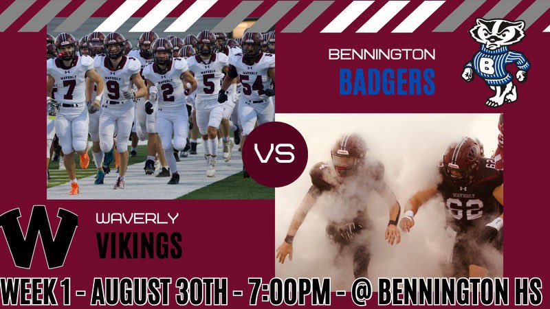 Game #1. Come out to Bennington to see the 2024 Vikings Football team start their journey.