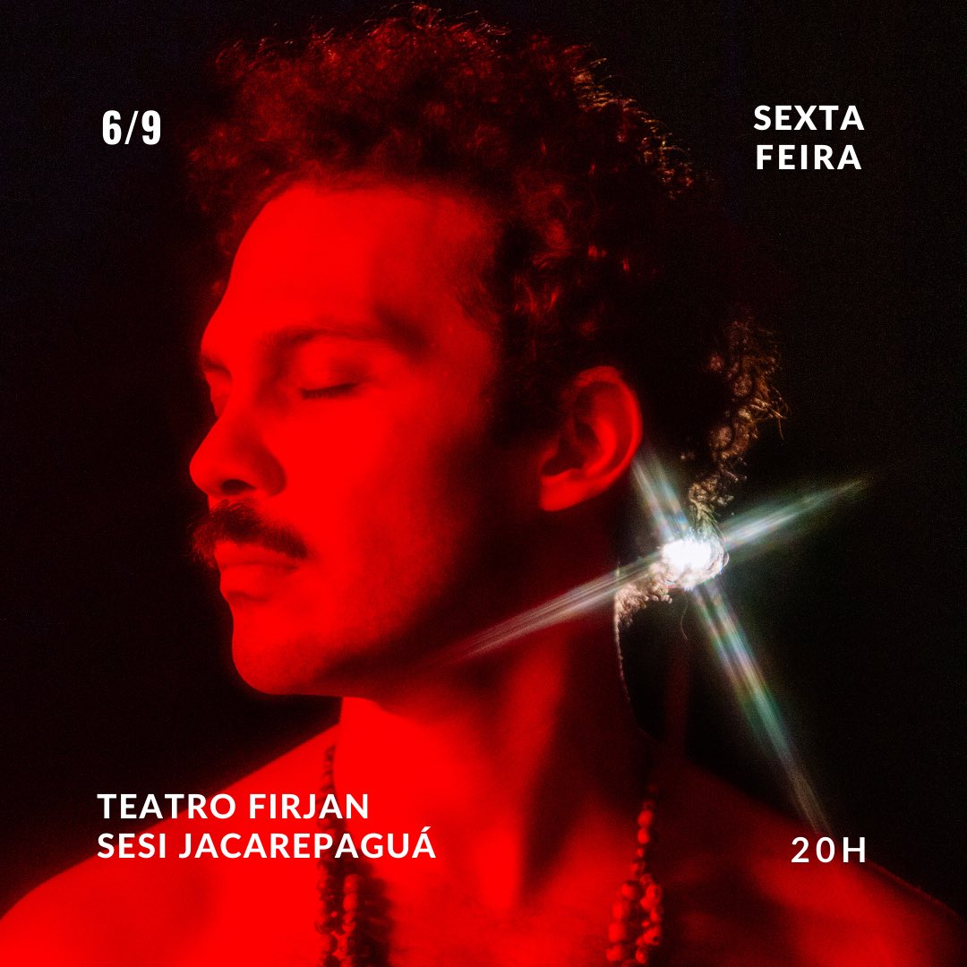 próxima parada: Jacarepagua/RJ!
dia 6 de setembro, sexta-feira que vem, às 20h 
Teatro Firjan Sesi Jacarepaguá 

muito feliz em levar este show praí! ❤️‍🔥
ingressos no link da bio

foto de Haroldo Sabóia 
design de Fluxo Comunicação