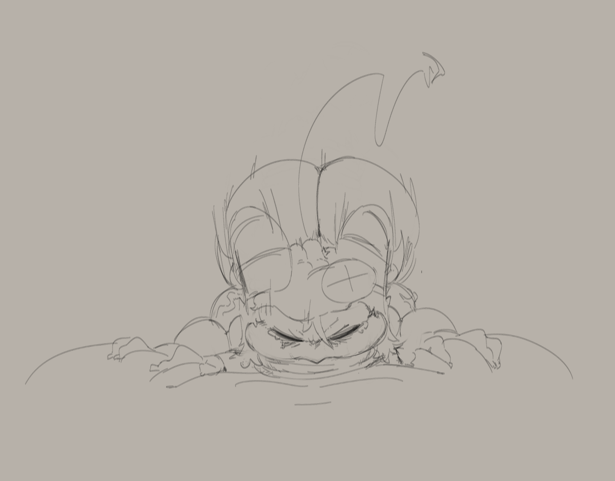 trashdrawy's tweet photo. more Moxxie doodlers 

this time some generous folk gave him a treat (probably Millie) https://t.co/RIB2IPXcm1