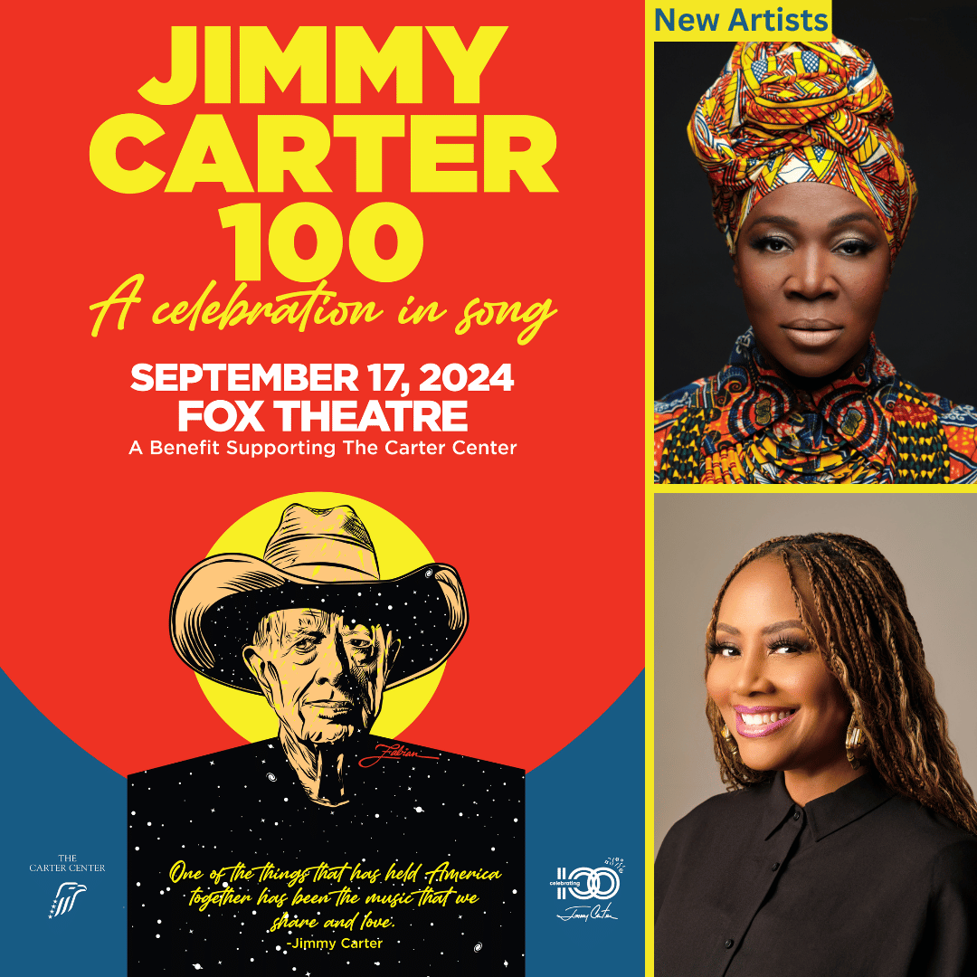 CarterCenter's tweet photo. Exciting news! Soulful singer-songwriter India Arie and one-of-a-kind vocal talent @Lalahhathaway will join us Sept. 17 @TheFoxTheatre for Jimmy Carter 100: A Celebration in Song presented by @Delta!
🎟️https://t.co/EmvJ61wwrV
#JimmyCarter100 https://t.co/WH4D8V5Ryi
