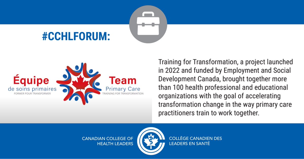 CCHL_CCLS's tweet image. Team Primary Care: Training for Transformation brought together 100+ health organizations with the goal of accelerating transformation change in how PCPs train to work together. @TPC_ESP @fafmcfpc @SAGEHealthInfo #TrainingForTransformation #CCHLForum &amp;gt; bit.ly/3yx0Vm5