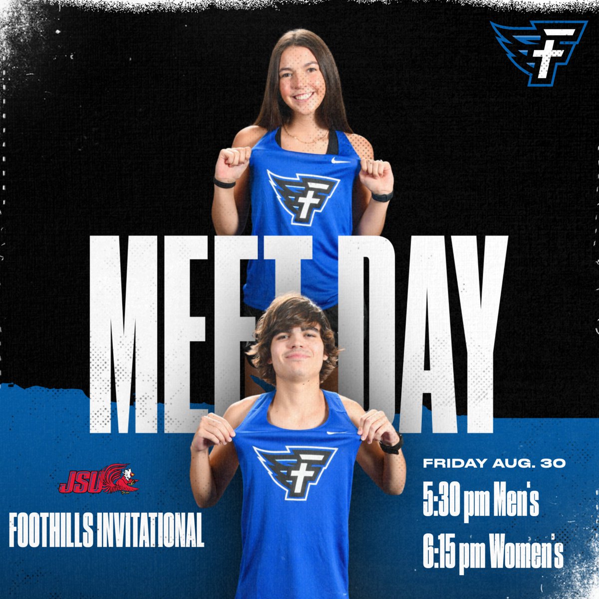 First run, best run! 
It's meet day and the first run of the season at the Jacksonville State Foothills Invitational.

Men's Race: 5:30 p.m.
Women's Race: 6: 15 p.m.
@ Oxford, Ala. / Choccolocco Park