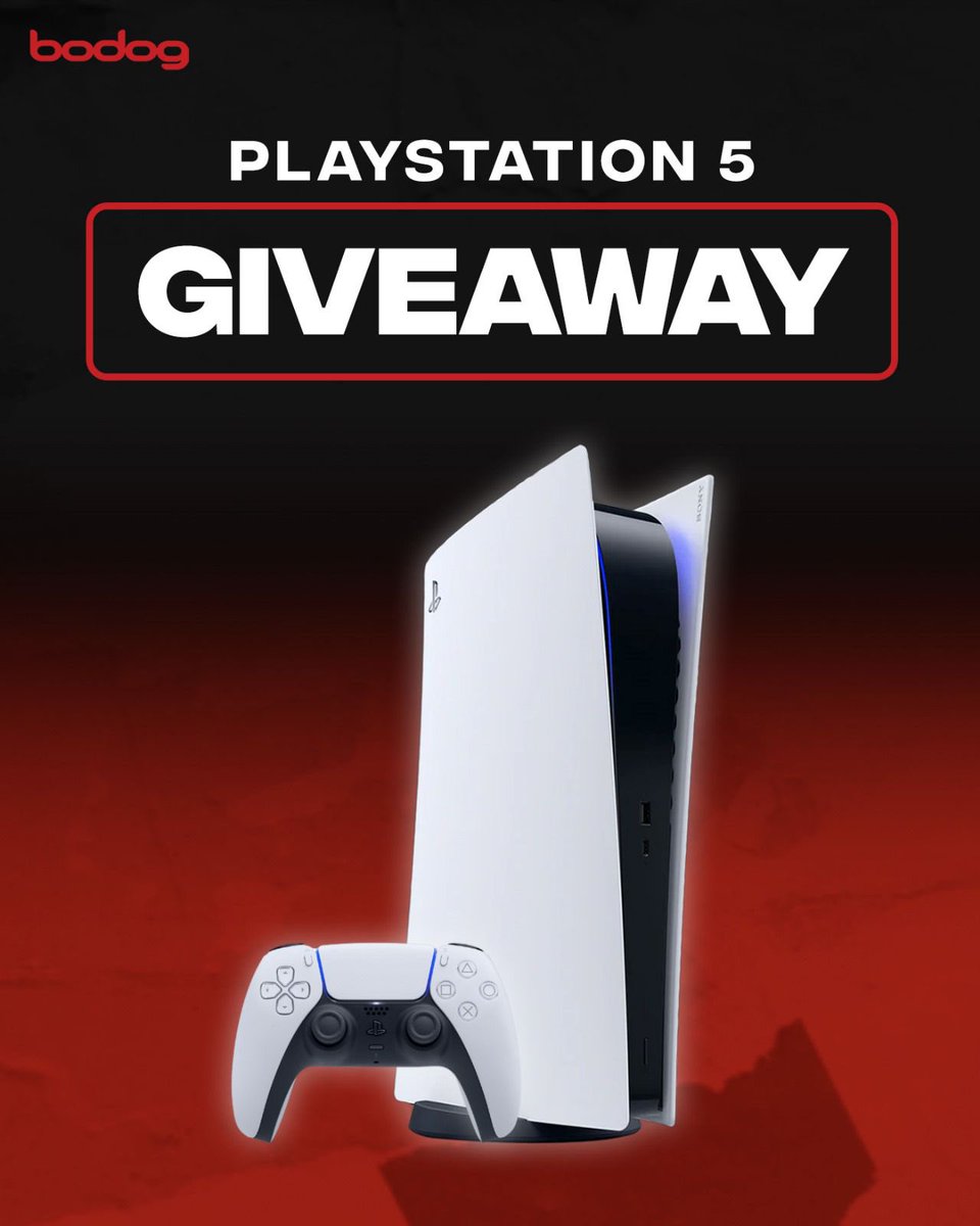 🚨🎮 BODOG PS5 GIVEAWAY!

Who wants a free PS5? 🙋

To Enter: 

• 🔁 and make sure you are following <a href="/BodogCA/">Bodog</a> and <a href="/BodogCasino_/">Bodog Casino</a> 

• Enter through the official
Bodog giveaway link: bit.ly/3T6l6hu

Good luck! 😎

* Contest end 9/13 at 11:59pm,
Available only in 🇨🇦*
