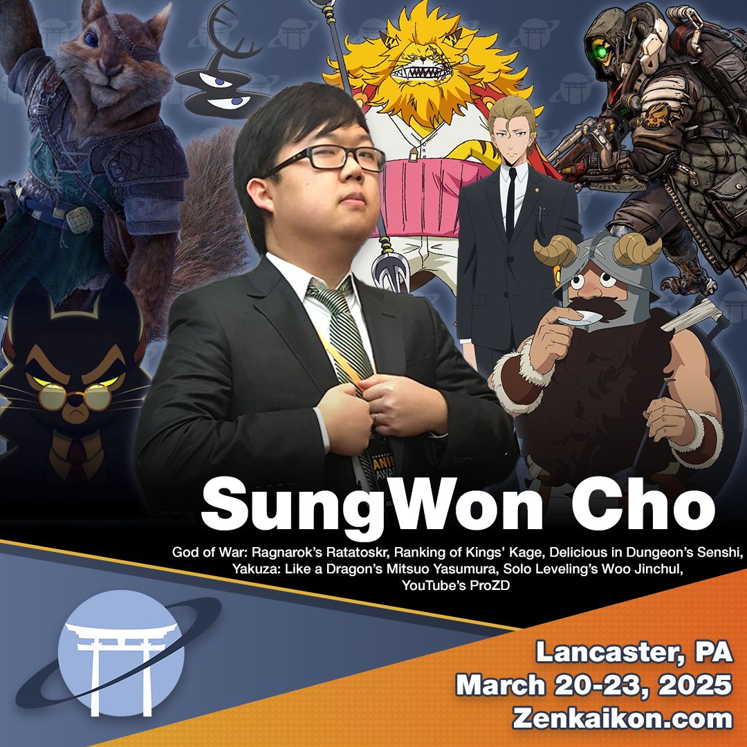 zenkaikon's tweet photo. We're delighted to announce that SungWon Cho (@ProZD) will be joining us at #Zenkaikon2025! In addition to his impressive roster—Delicious in Dungeon, Lackadaisy, Borderlands 3, Ranking of Kings, God of War: Ragnarok, and Solo Leveling—SungWon is also a popular YouTube creator. https://t.co/RxasdNEEZW