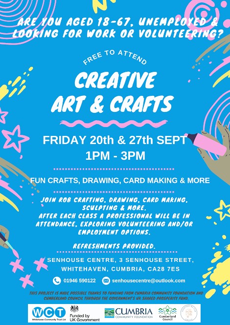 Whitehaven Community Trust (@trustwhitehaven) on Twitter photo Rob our Founder & Director is looking forward to meeting people <a href="/TrustWhitehaven/">Whitehaven Community Trust</a> & <a href="/SenhouseCentre/">The Senhouse Centre</a> where he will be delivering some arts and crafts sessions! This project is aimed at those who are unemployed or looking for volunteering opportunities, please share! 🧡 💙 Rob our Founder & Director is looking forward to meeting people <a href="/TrustWhitehaven/">Whitehaven Community Trust</a> & <a href="/SenhouseCentre/">The Senhouse Centre</a> where he will be delivering some arts and crafts sessions! This project is aimed at those who are unemployed or looking for volunteering opportunities, please share! 🧡 💙