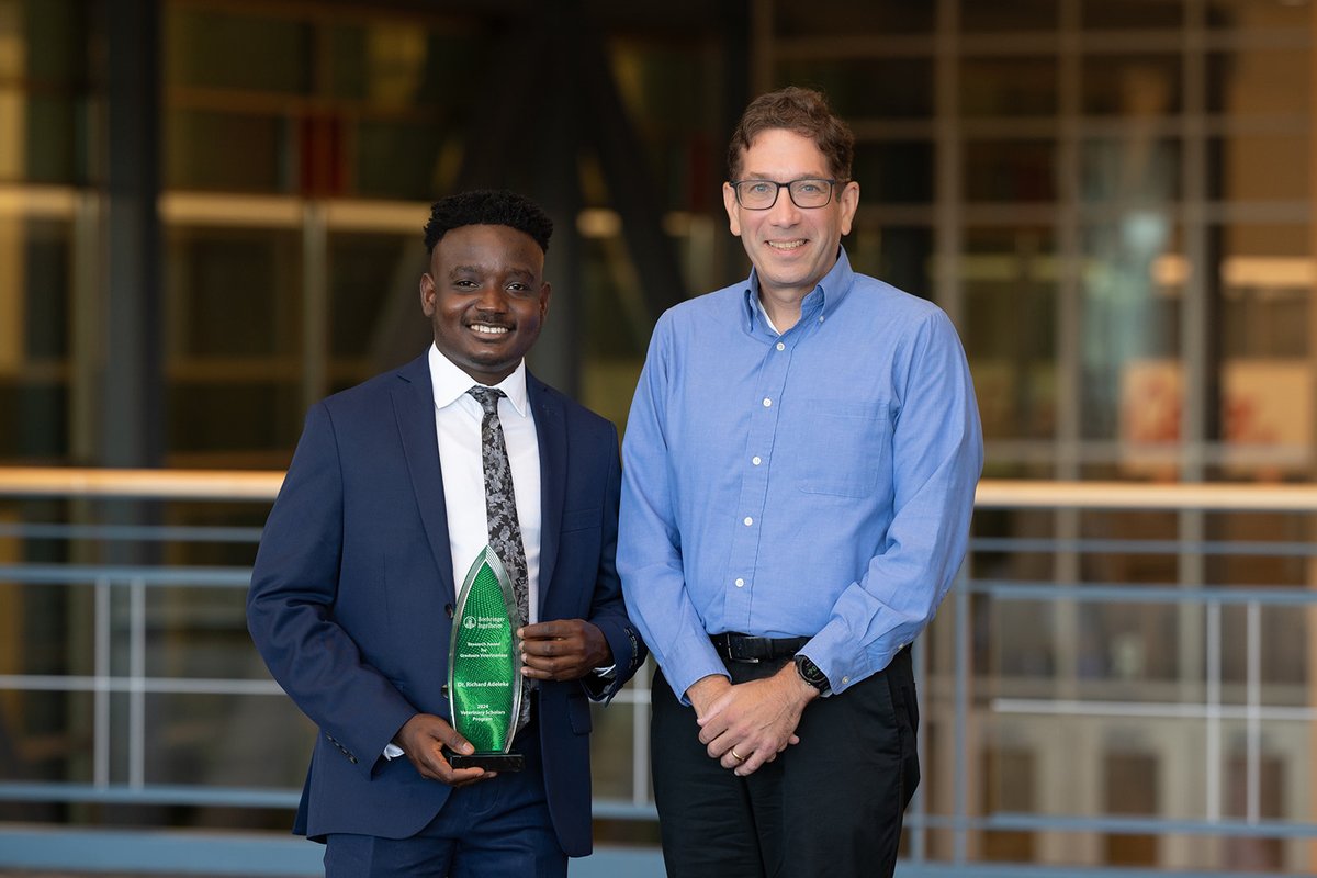 Cornell University College of Veterinary Medicine (@cornellvet) on Twitter photo Congratulations to <a href="/RichardAdeleke3/">Richard Adeleke, DVM, Ph.D.</a>, a Ph.D. candidate in immunology and infectious diseases at #CornellVet, who recently received the <a href="/Boehringer/">Boehringer Ingelheim</a> Ingelheim Research Award for Graduate Veterinarians!
Read more: bi-animalhealth.com/articles/boehr… Congratulations to <a href="/RichardAdeleke3/">Richard Adeleke, DVM, Ph.D.</a>, a Ph.D. candidate in immunology and infectious diseases at #CornellVet, who recently received the <a href="/Boehringer/">Boehringer Ingelheim</a> Ingelheim Research Award for Graduate Veterinarians!
Read more: bi-animalhealth.com/articles/boehr…
