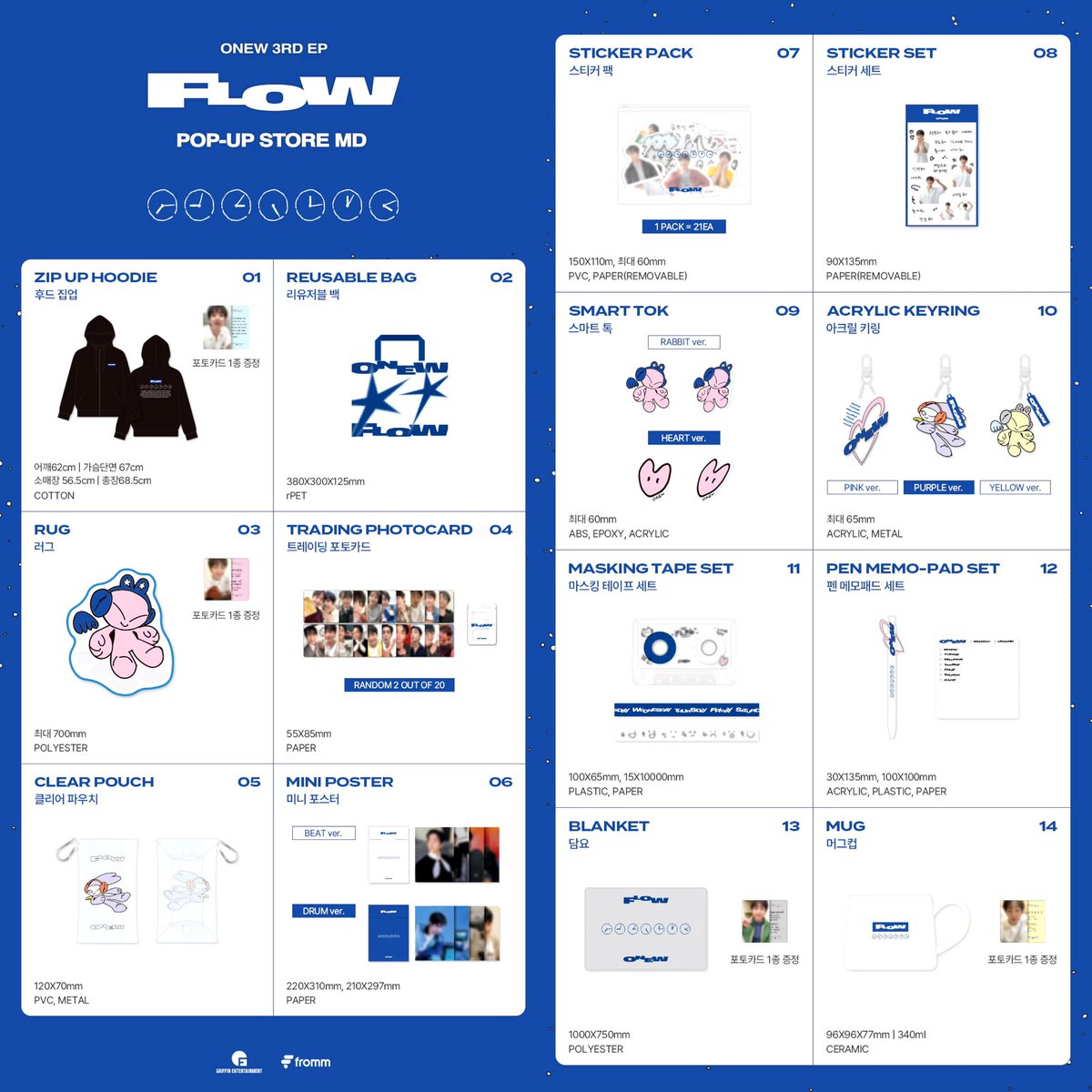 ONEW 'FLOW' POP-UP STORE MD🐰💎 本国ポップアップのグッズ