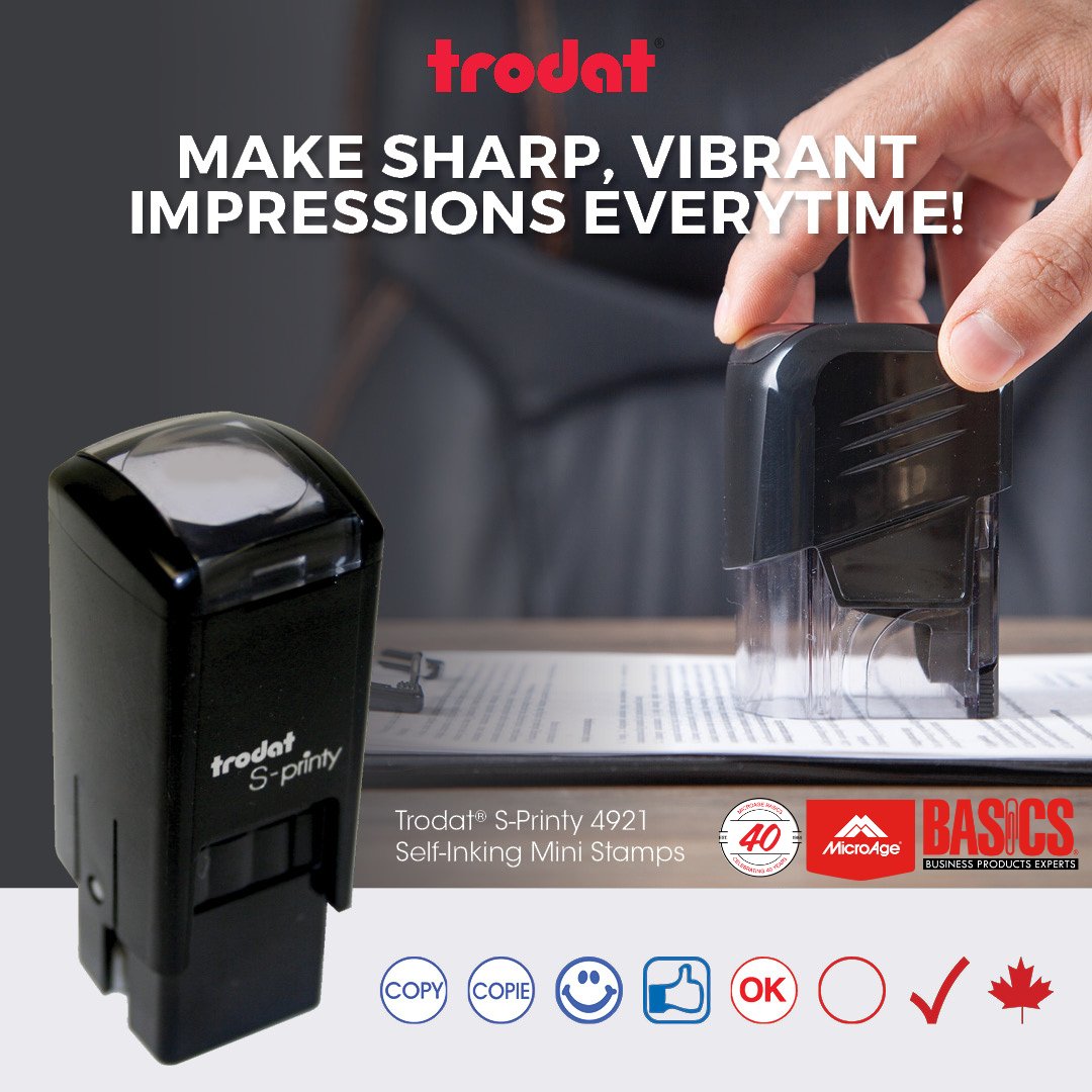 MicroageG's tweet image. Get your hands on the Trodat S-Printy Self-Inking
Mini Stamp- the tiniest stamp with the mightiest
impact!
#SmallButMighty #MicroAgeBasics #Trodat