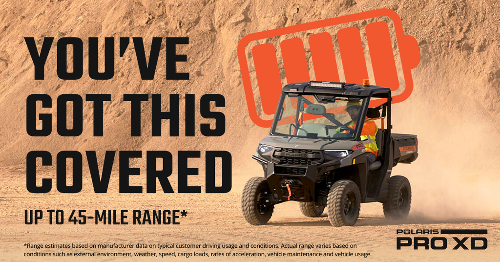 BriggsIS_'s tweet image. With a 45-mile range, the Pro XD Kinetic can help you cover plenty of ground on even the largest job sites.

#PolarisCommercial #ProXD #ElectricVehicle #CommercialJobsite