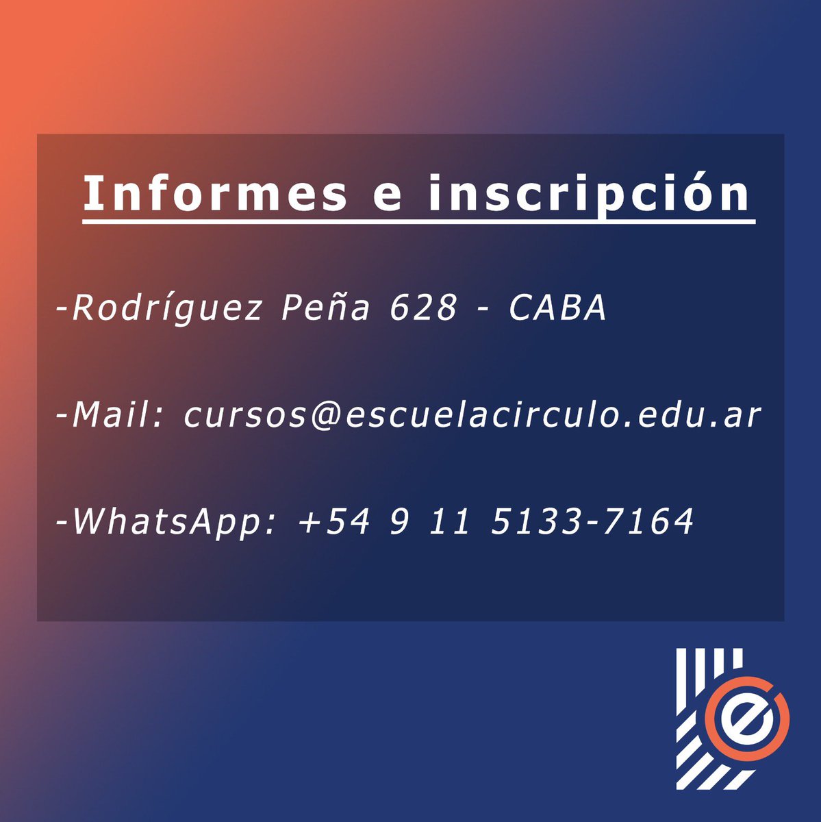escuelacpd's tweet photo. 🔔 ¡Nuevos cursos en la Escuela del Círculo! https://t.co/0QvuwJPMi9