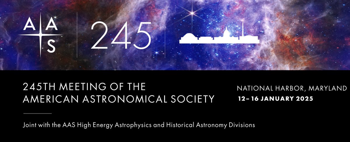 AAS_Office's tweet photo. 📣 Submit your Splinter Meeting proposals for the 245th AAS meeting by Thursday, 12 September! Splinters can be either private or open, and can range from just a few people to hundreds of attendees. https://t.co/t6mzoNNhIL #ExploreAstronomy https://t.co/TWd8EzbDr0