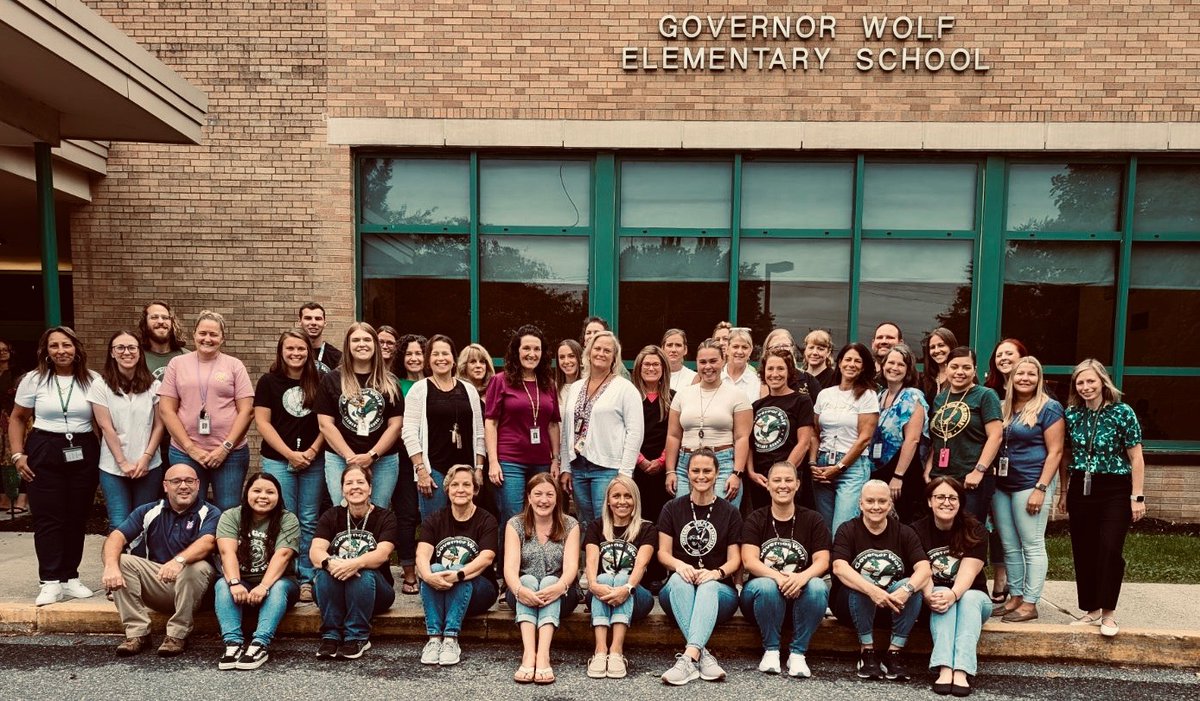 It's been a great first week at Governor Wolf Elementary School thanks to this incredible staff! 💚💛