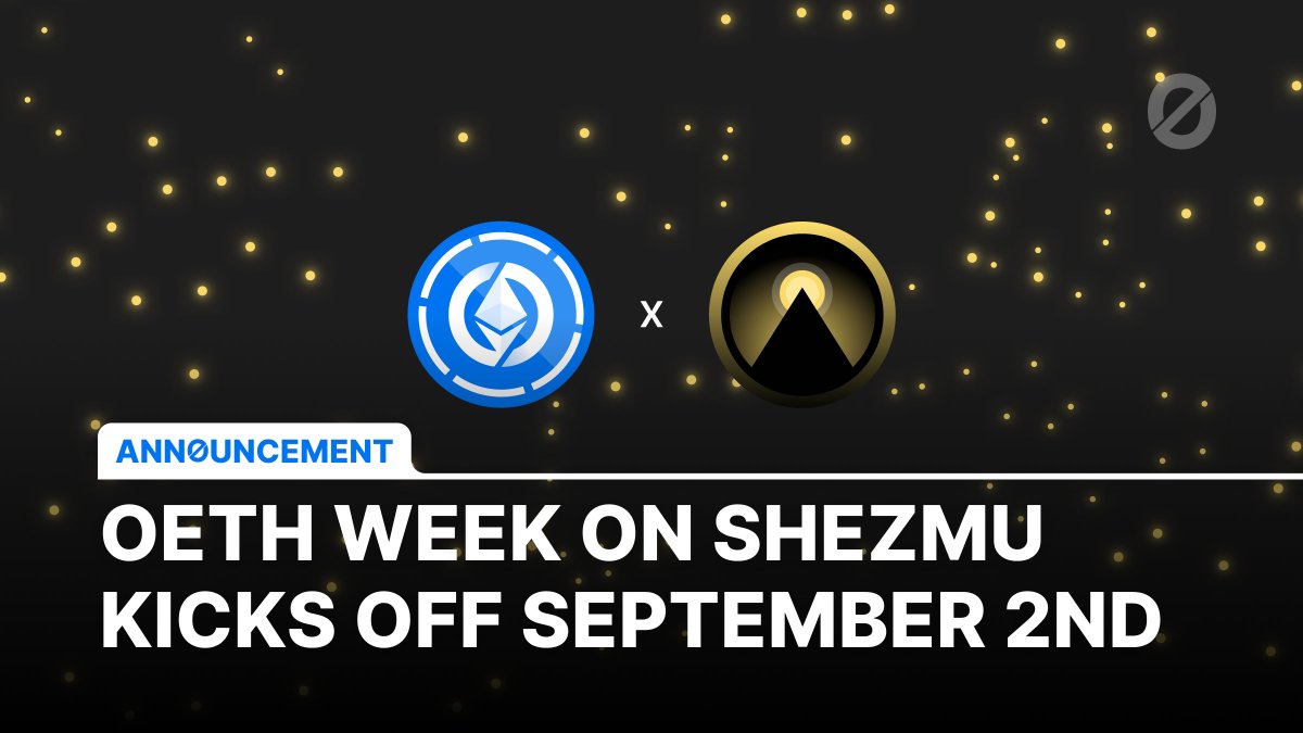 Origin Week is loading on @ShezmuTech!

Shezmu is offering 0% interest on borrows using $wOETH collateral for the first week of September 🧵