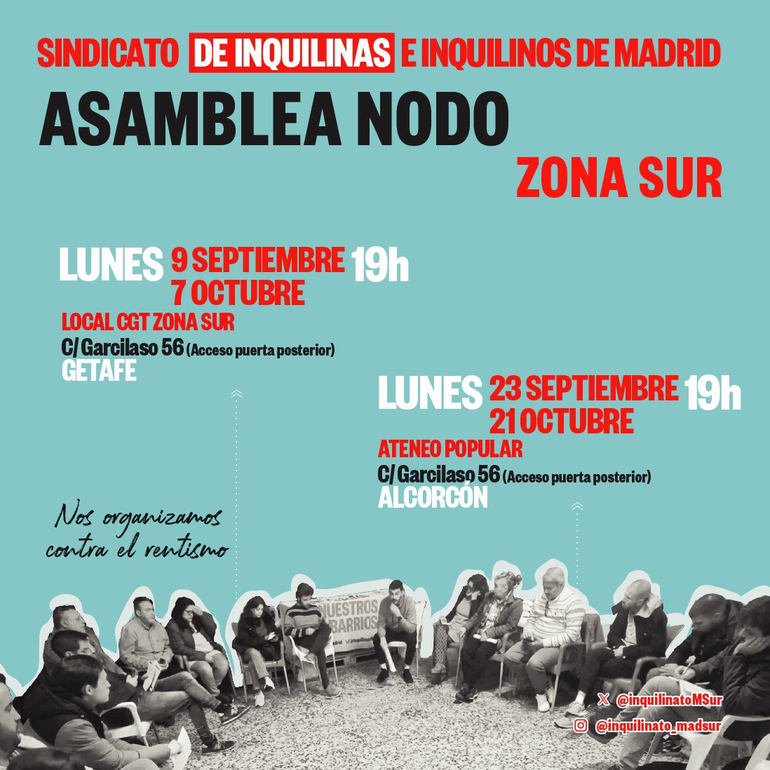 Sindicato de Inquilinas de la Zona Sur de Madrid tweet media