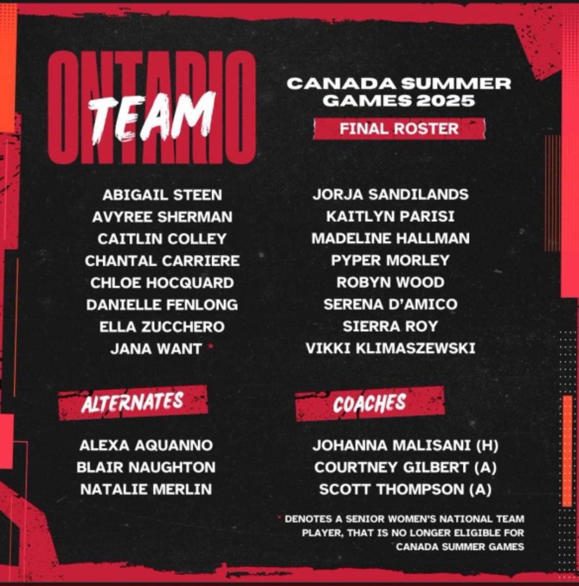 I am proud to be part of this group. I can't wait to continue the journey to Newfoundland for the Canada Games in 2025.