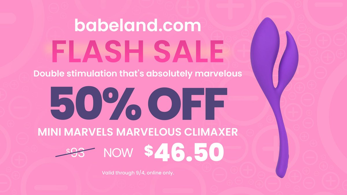 50% off Mini Marvels Silicone Marvelous Climaxer through 9/4 only ✨

babeland.com/sex-toys/p/BLD…