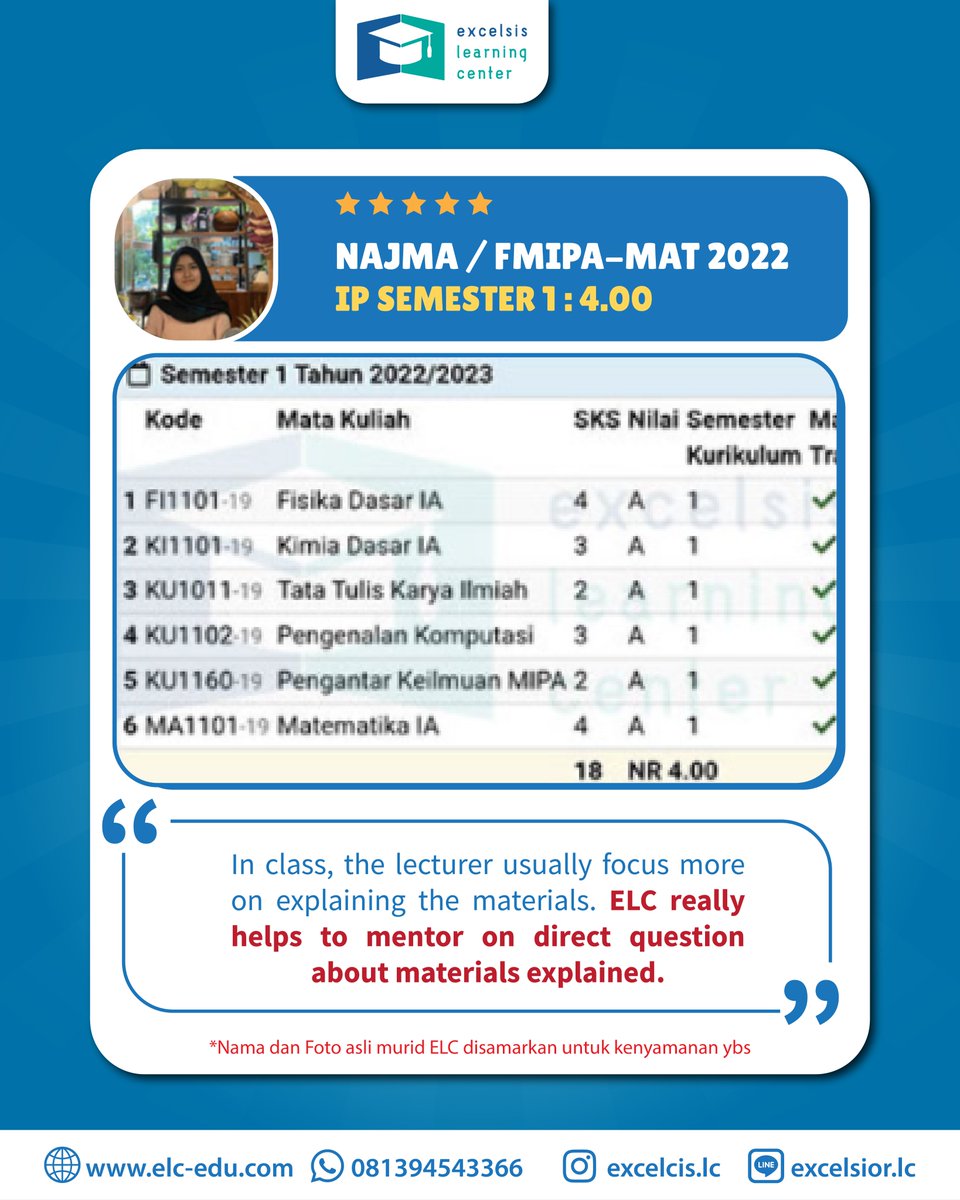 excelsislc's tweet image. 📢OPEN CLASS FMIPA OFFLINE 📢

✅FMIPA Berlima : 3.060.000 3X Pertemuan/Minggu

[KELAS DIMULAI SEPTEMBER 2024]

#institutteknologibandung #itb #tpbitb #bimbeltpb #bimbeltpbitb #fmipa #fmipaitb