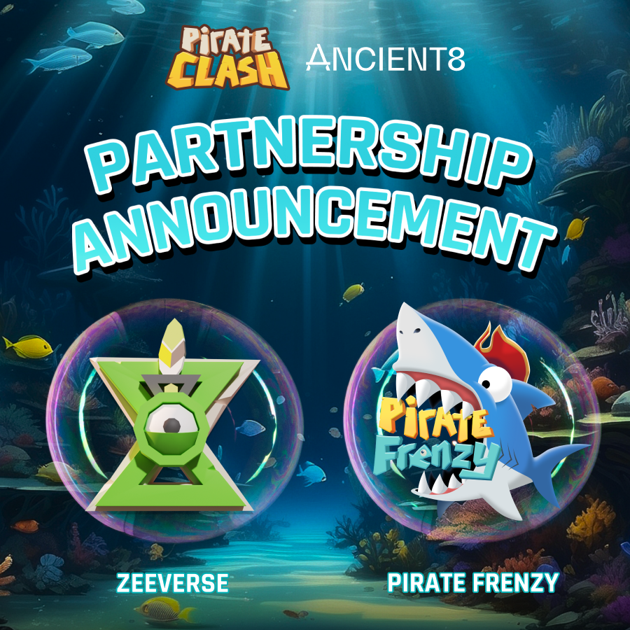 PirateClash_HQ's tweet photo. 🤝 Partnership: Zeeverse X Pirate Frenzy

We’ve joined forces with @ZeeverseGame, a FREE-TO-PLAY Web3 game being developed within the @Treasure_DAO ecosystem. In Zeeverse, ye can unlock ancient mysteries, collect mythical creatures, and forge your path among the gods! Discover a whole new universe of mystery, adventure, and competition.

🕹 Play Zeeverse Telegram MiniApp to win a $25,000+ USD Prize Pool & qualify for the upcoming AIRDROP: https://t.co/EPDvrqn4Y4