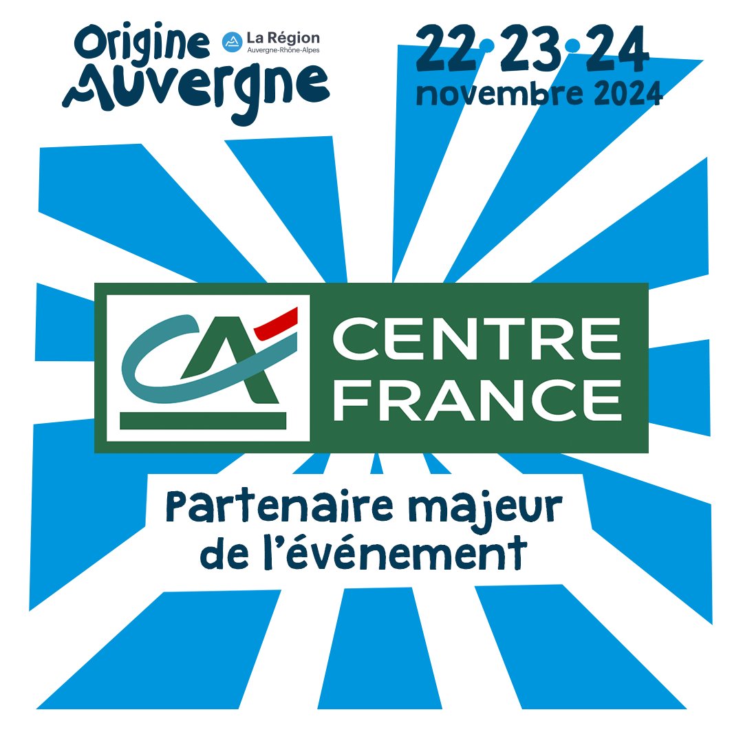 Le <a href="/CreditAgricole/">Crédit Agricole</a> Centre France renouvelle sa confiance : il sera cette année encore le partenaire majeur d’Origine Auvergne. 🤝

#OrigineAuvergne #Auvergne