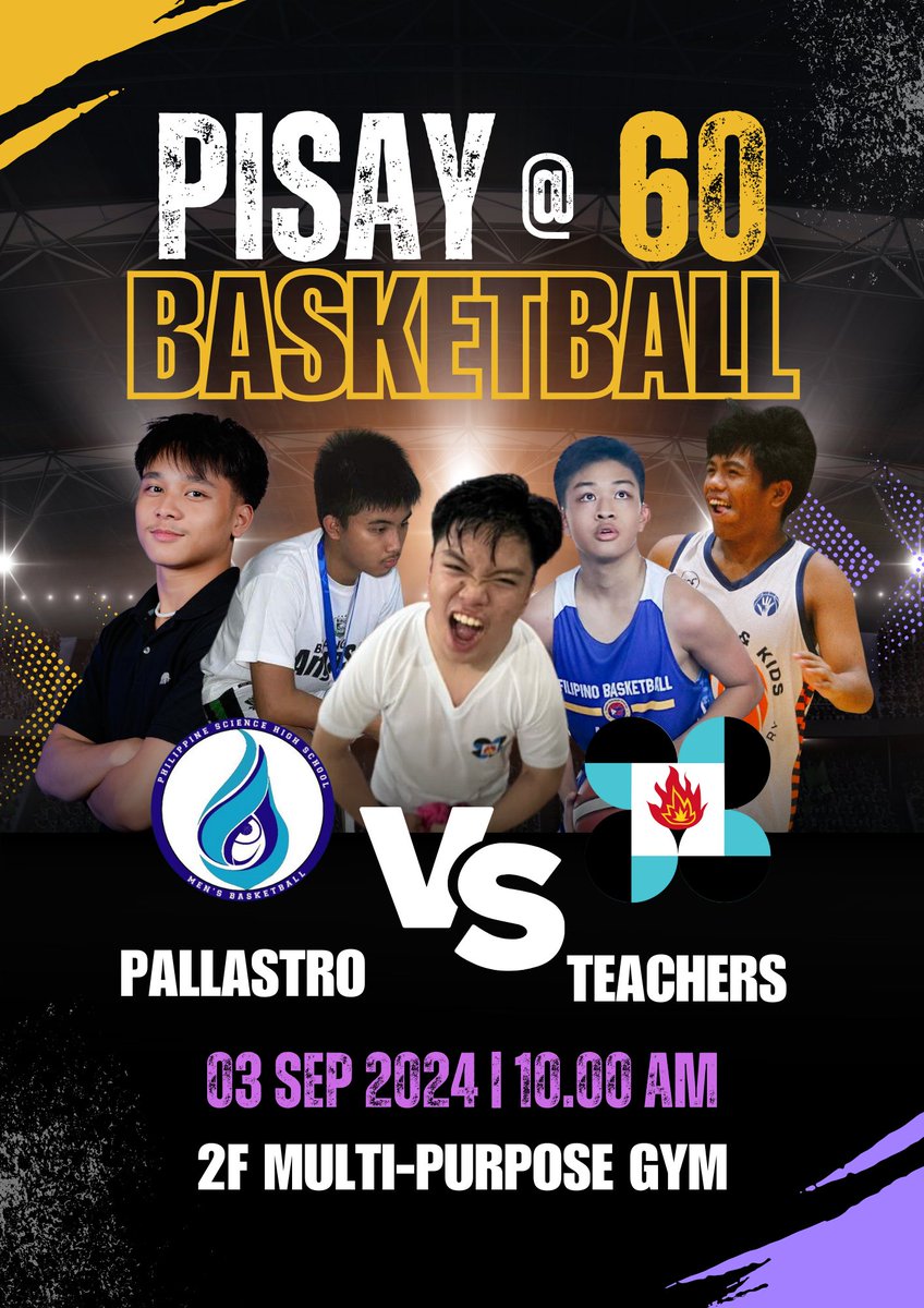 pallastro's tweet photo. 🎶 I hope our paths cross again 🌊 
 
Well they sure did!

Can the Pallastro Boyz beat the PSHS-MC Admin Selection Team this time around?  

Catch the PISAY @ 60 Basketball Exhibition Game on Tuesday, September 3, from 10:00AM - 12 NN at the PSHS-MC Gymnasium!  

See you Pisay! https://t.co/VWU6SOz4TP