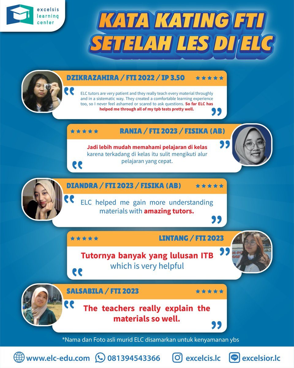 excelsislc's tweet image. 📢OPEN CLASS FTI OFFLINE 📢

✅FTI Berlima : 2.040.000 2X Pertemuan/Minggu
✅FTI Berlima : 3.060.000 3X Pertemuan/Minggu
✅FTI (Gabungan) Ber-10 : 1.260.000 2X Pertemuan/Minggu

#institutteknologibandung #itb #tpbitb #bimbeltpb #bimbeltpbitb #fti #ftiitb