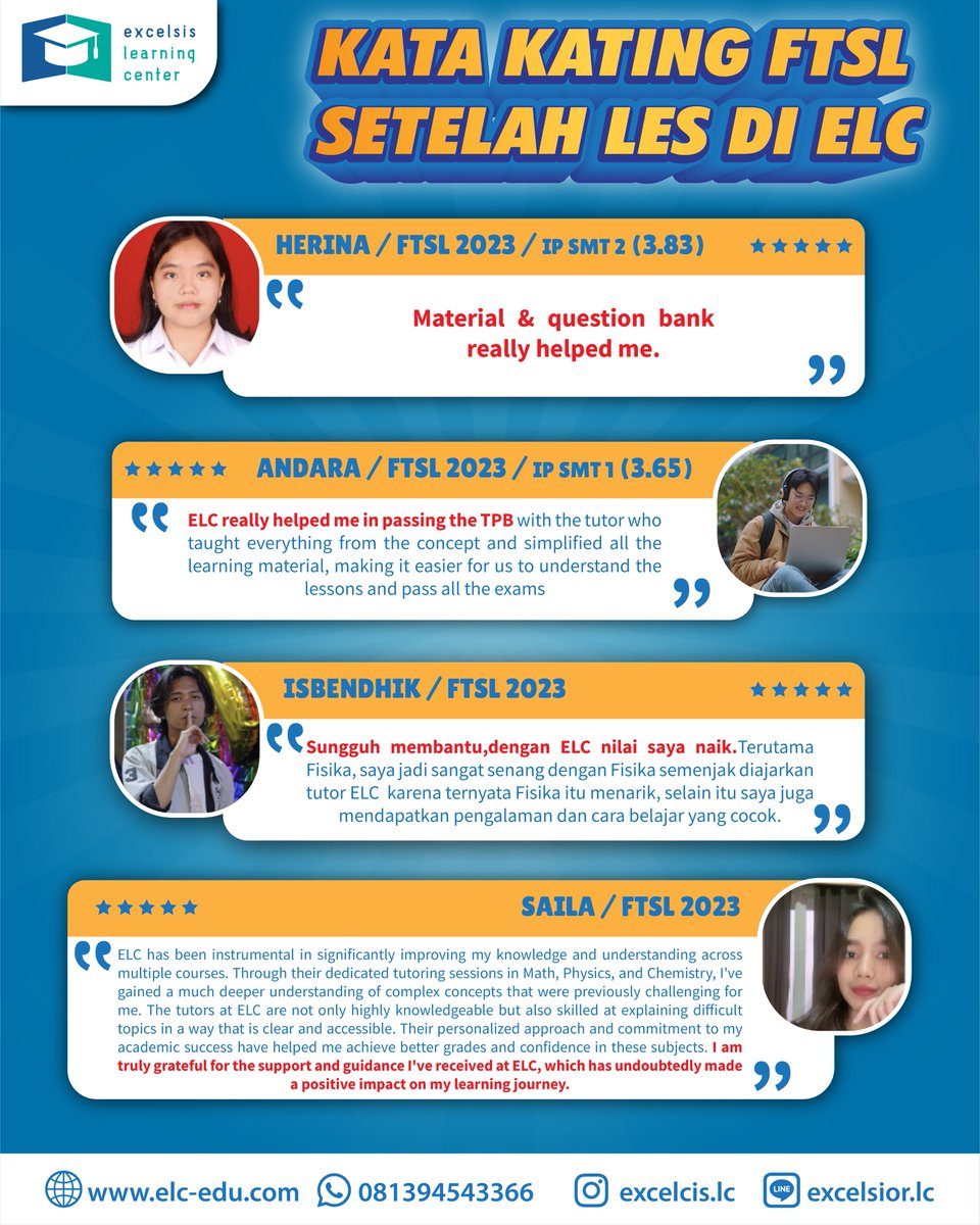 excelsislc's tweet image. 📢OPEN CLASS FTSL OFFLINE 📢

FTSL Ber-5 : 2.040.000 2X Meet/Minggu
FTSL Ber-5 : 1.020.000 1X Meet/Minggu
FTSL Ber-8 : 2.137.000 3X Meet/Minggu
FTSL Ber-15 : 1.575.000 3X Meet/Minggu

#institutteknologibandung #itb #tpbitb #bimbeltpb #bimbeltpbitb #ftsl #ftslitb