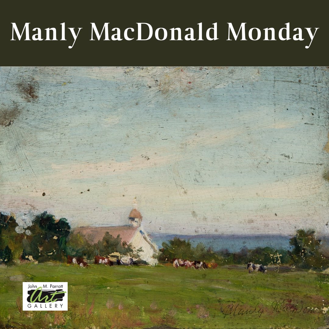 Happy Labour Day! Today's Manly Monday is of one of his smaller paintings that has been mounted on a frame with three other paintings. #MMMonday #labourday #parrottgallery