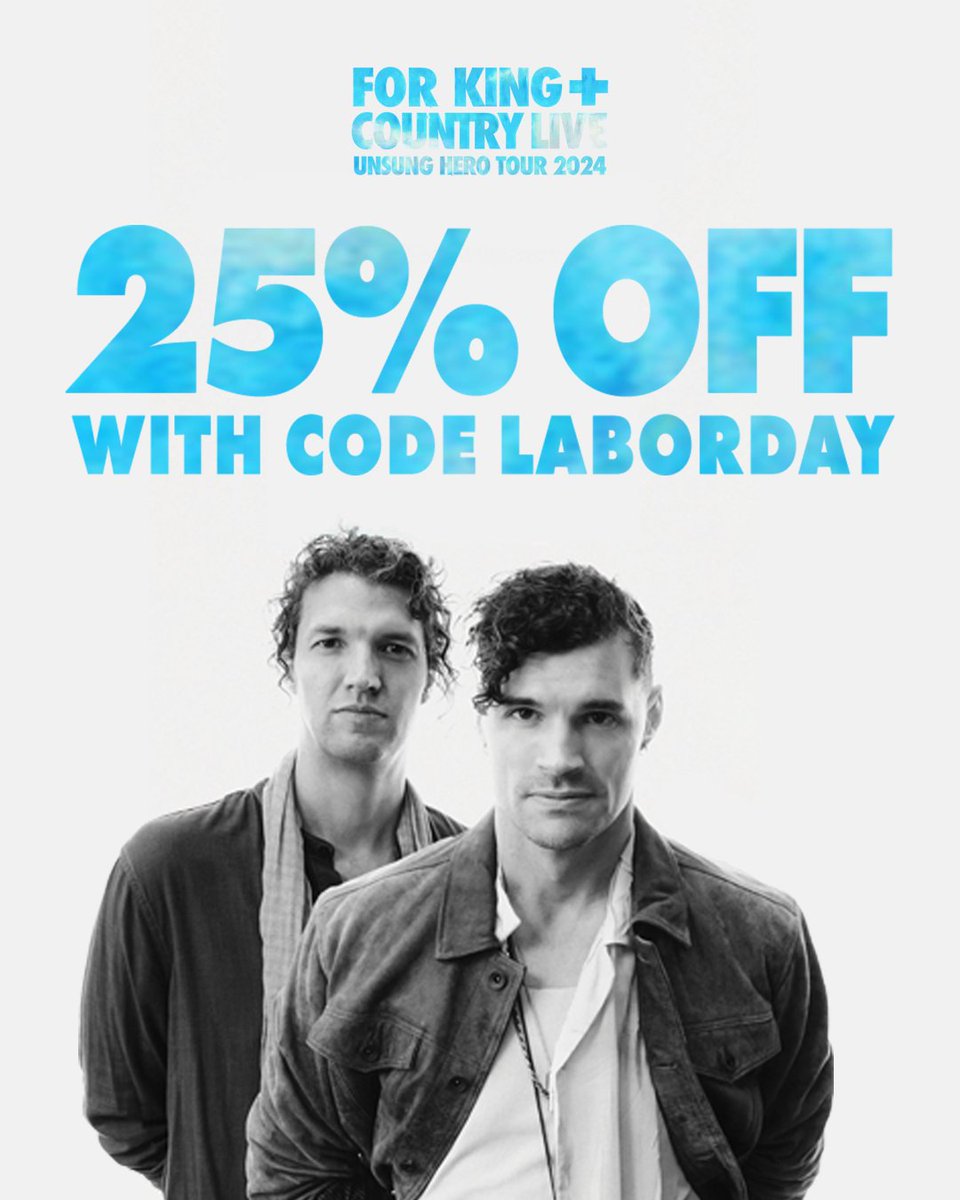 CaseysCenter's tweet image. SPECIAL LABOR DAY OFFER 🙌 @4kingandcountry is coming to Wells Fargo Arena on October 5, and starting today you can get 25% off all tickets, including VIP, with code LABORDAY. This sale will run from August 30 to September 6.
🎫 bit.ly/3ALvntn