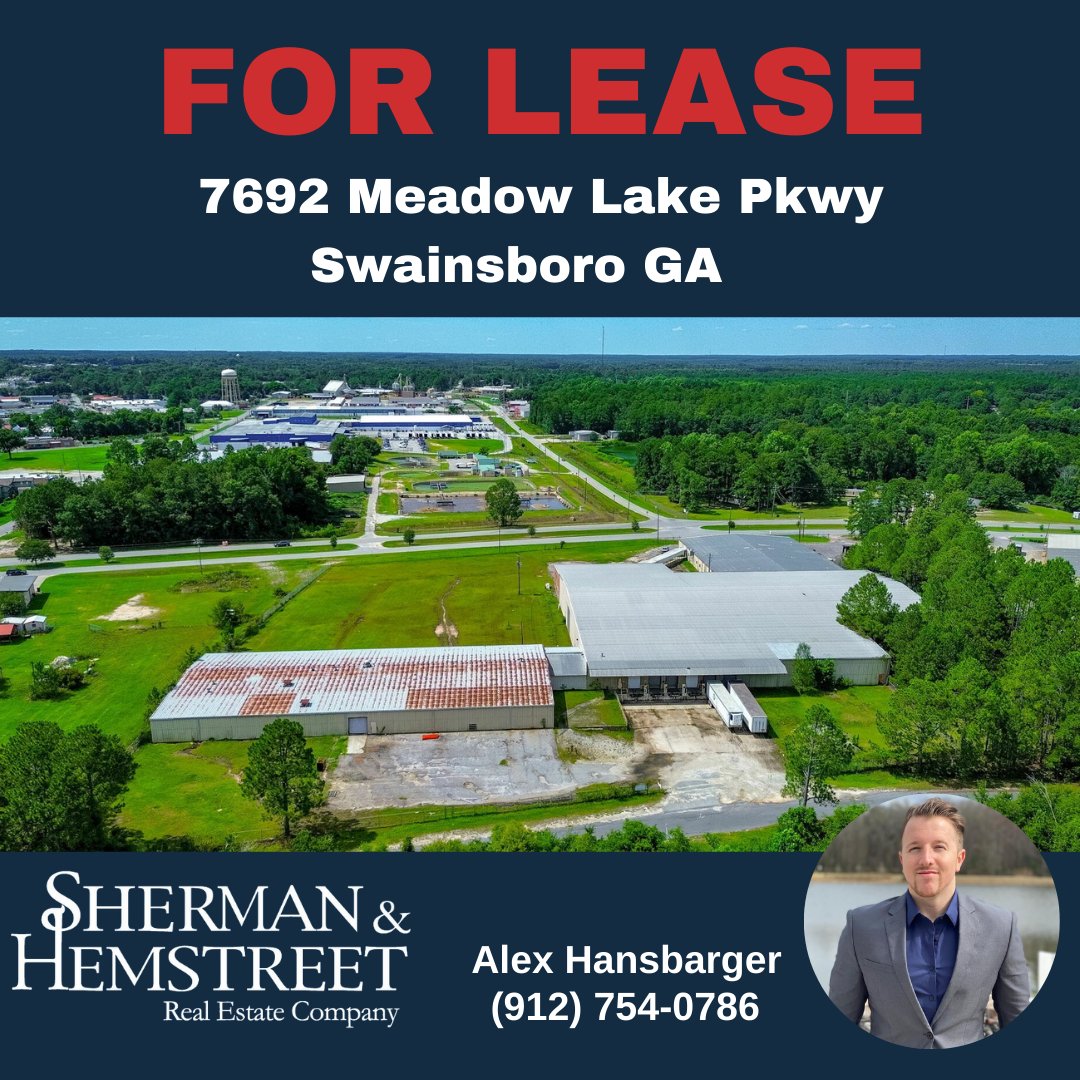 SHRealEstateCo's tweet image. Discover this prime industrial space located in Swainsboro Ga, just off route 1. 71,071 SF available for lease, that can be leased to single tenant or subdivided into 2 suites. #CommercialRealEstate #BusinessOpportunity #SecureSpace shermanandhemstreet.com/property-searc…